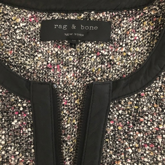 Rag & Bone Lory Tweed Zip Moto Jacket – Size Medium (Designer) - Picture 15 of 16